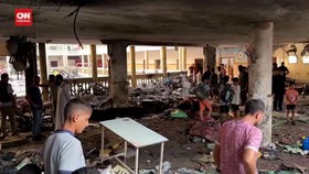 VIDEO: Serangan Israel Hantam Sekolah di Gaza, 100 Warga Tewas