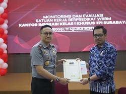 Kantor Imigrasi Surabaya Berhasil Pertahankan Predikat WBBM