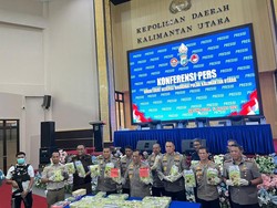 Polisi Tangkap 3 Kurir Narkoba di Bulungan, 42 Kg Sabu Asal Malaysia Disita