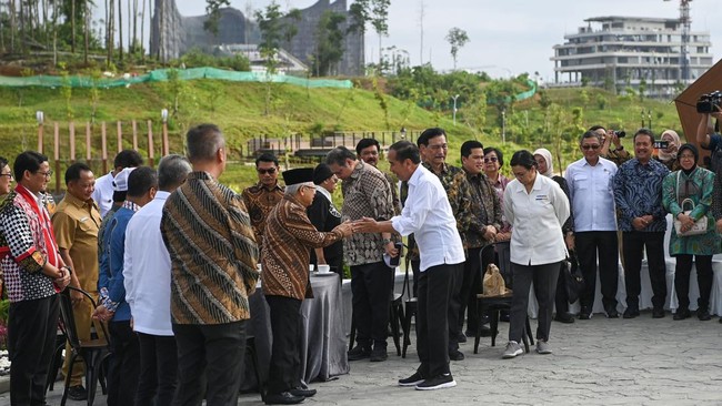 Jokowi akhirnya menggelar sidang kabinet perdana di IKN. Saat membuka sidang, ia pamer investasi Rp56,2 triliun sudah masuk ke IKN.