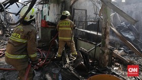 FOTO: Kebakaran Permukiman Padat Penduduk di Manggarai