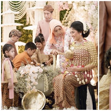 Momen Nahyan Obok-obok Air Siraman di Acara Mitoni Erina dan Kaesang Jadi Sorotan