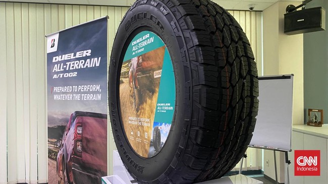 Bridgestone Dueler A/T002 untuk pelek mobil ring 15, 16, 17, dan 18 inci.