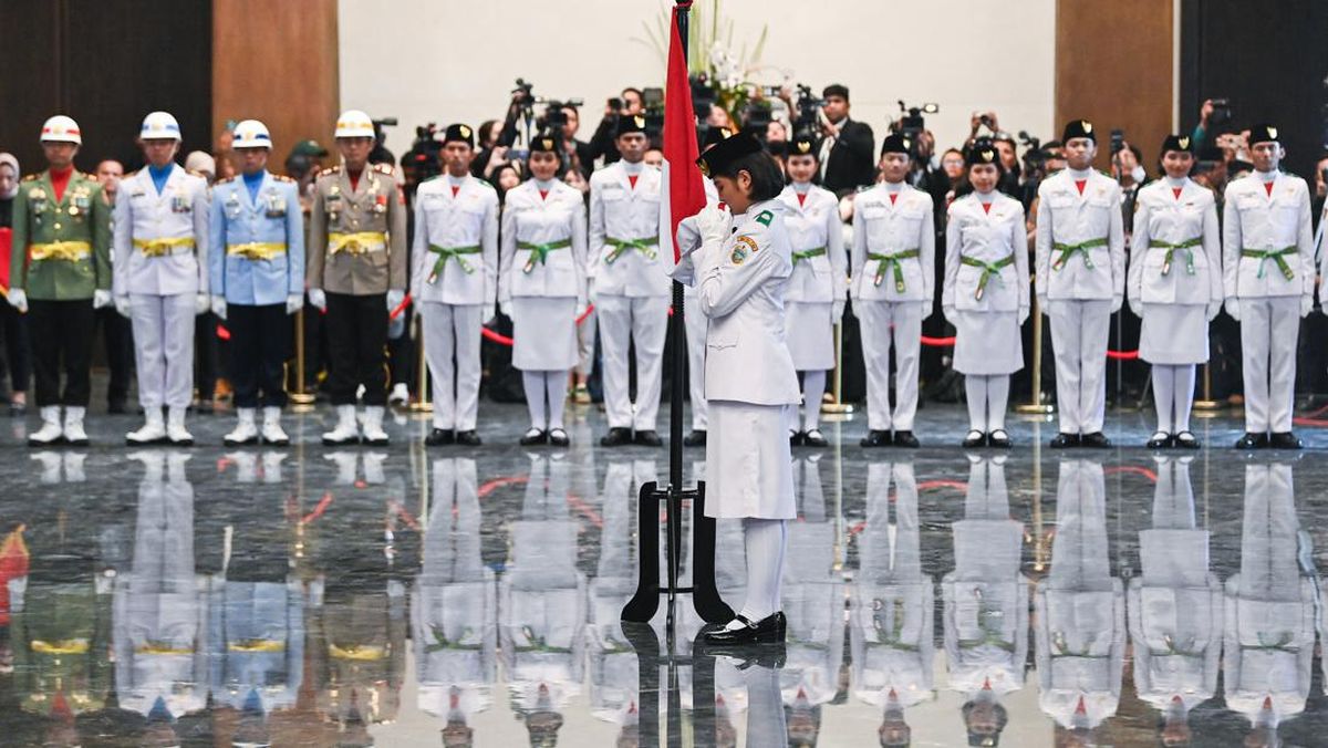 Siswa Sekolah Rakyat Ikut Jadi Paskibraka HUT ke-81 RI di Istana