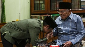 Cak Imin Sowan Ma'ruf Amin di Rumah Dinas Wapres