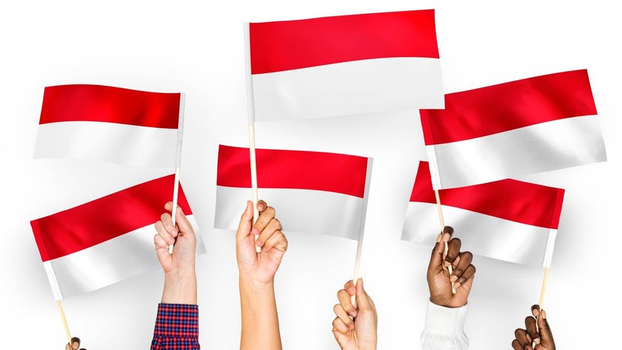 Ilustrasi bendera merah putih indonesia