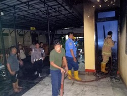 Ruangan di Sat Intelkam Polresta Deli Serdang Terbakar
