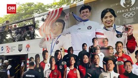 VIDEO: Kemeriahan Pawai Peraih Emas Olimpiade Indonesia