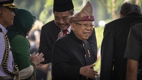 Wapres Ma'ruf Amin Pakai Baju Adat Palembang di Sidang Tahunan MPR