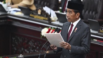 FOTO: Pidato Nota Keuangan RAPBN 2025 Jokowi Jelang HUT RI