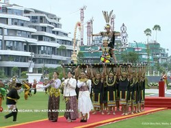 Mawar Eva Jongh-Olivia Pardede Nyanyi di Istana IKN, Diiringi Tari Natana Borneo