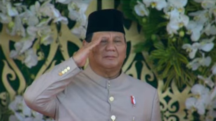 Upacara Penurunan Bendera Negara Sang Merah Putih, 17 Agustus 2024. (Tangkapan Layar Youtube)