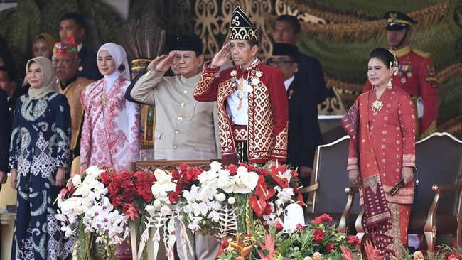 Prabowo mengaku belum memikirkan apakah Upacara HUT RI tahun depan bakal digelar terkoneksi di Jakarta dan IKN seperti tahun ini, alias konsentrasi di satu titik.