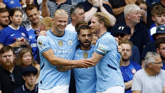 Erling Haaland Bersinar, Manchester City Kalahkan Chelsea 2-0 di Stamford Bridge