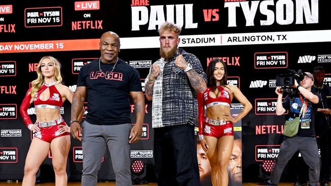 Jadwal Mike Tyson vs Jake Paul: Kapan, Jam Berapa, dan Tayang di Mana?