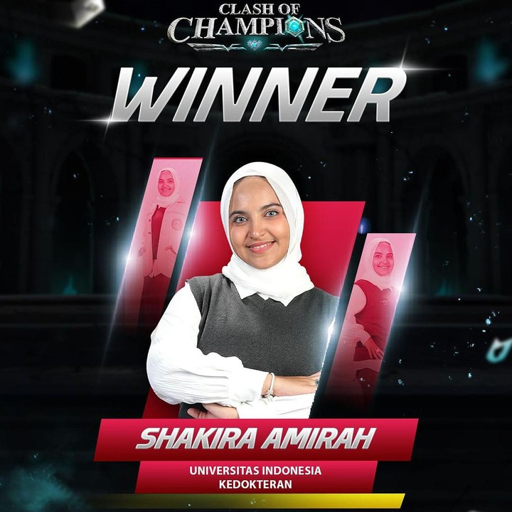 <p>Di babak final, Shakira mengalahkan lawannya yang menempuh pendidikan di luar negeri, yakni Axel Giovanni dari National University of Singapore (NUS). Episode final ini disiarkan langsung melalui platform YouTube Ruangguru pada Sabtu (17/8/24). (Foto: Instagram @shakiraamirah)</p>