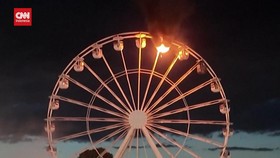 VIDEO: Detik-detik Bianglala di Festival Musik di Jerman Terbakar
