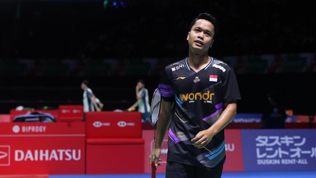 Tunggal putra Indonesia Anthony Sinisuka Ginting terhenti di perempat final China Open 2024.