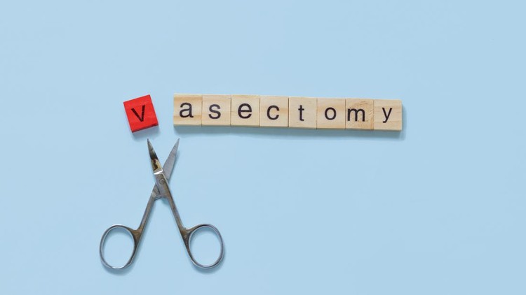 male vasectomy concept flat lay style