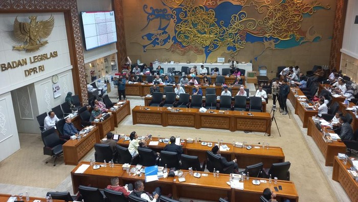 Rapat di Baleg DPR bahas revisi UU Pilkada (Anggi/detikcom)