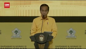 VIDEO: Jokowi Jelaskan Alasan Pakai Baju Kuning di Munas Golkar