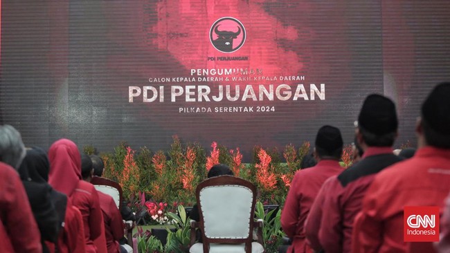 Ketua Umum PDIP Megawati Soekarnoputri bakal mengumumkan sejumlah bakal calon kepala wilayah dan wakil kepala wilayah nan diusung PDIP di Pilkada Serentak 2024.