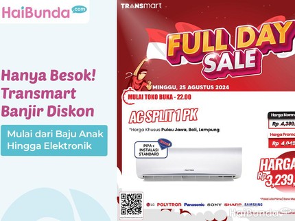 Hanya Besok! Transmart Banjir Diskon Mulai dari Baju Anak Hingga Elektronik