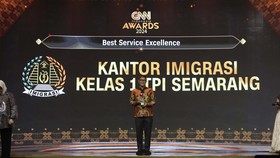 Kanim Kelas 1 TPI Semarang Raih Penghargaan CNN Indonesia Awards 2024