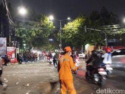 Massa Demo di Kantor KPU Bubar, Jl HOS Cokroaminoto Kembali Dibuka