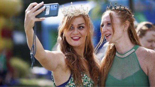 FOTO: Keseruan Festival Rambut Merah di Belanda