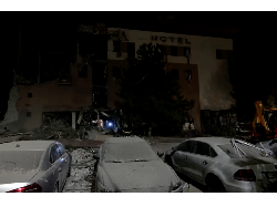 Penampakan Hotel di Kryvyi Rih Hancur Dirudal Rusia