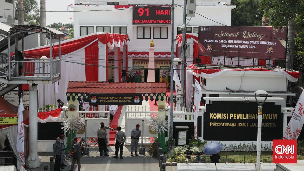 FOTO: KPU DKI Dihiasi Ornamen Betawi saat Hari Pendaftaran Pikada