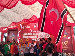 Bawa Bendera Bulan Bintang, Massa Antar Mualem-Dek Fad Daftar ke KIP Aceh