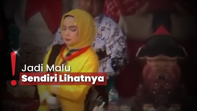 Viral Mayoret Jilbab Kuning Dihujat Gegara Joget Pakai Rok Mini