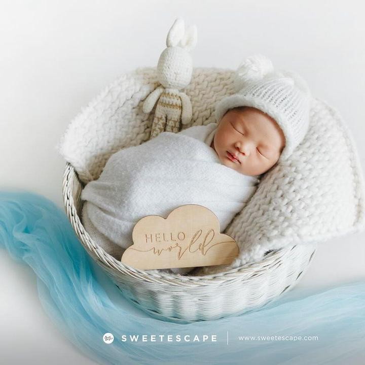 <p>"Hadiah dari Tuhan," tulis Shanju dengan emotikon hati seraya mengunggah potret Jayden yang terbungkus selimut putih. (Foto: Instagram: @shanju)</p>