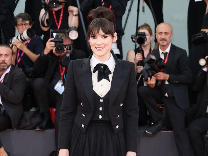 VENICE, ITALY - AUGUST 28: Winona Ryder attends the red carpet for 