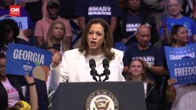 VIDEO: Momen Pidato Kamala Harris 'Diinterupsi' Protes Konflik di Gaza
