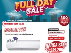 Besok ke Transmart Full Day Sale! AC 1 PK Diskon Rp 1 Juta