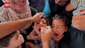 VIDEO: Ratusan Ribu Anak di Jalur Gaza Mulai Vaksinasi Polio Hari Ini
