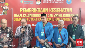 Tes Kesehatan Cagub, Bobby Puasa Sejak Semalam