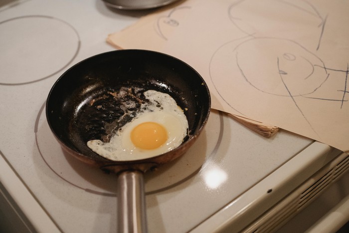 Ilustrasi memasak telur