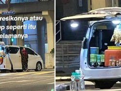 Viral! Wanita Ini Buka Toko Kelontong di Bagasi Mobil Mewah