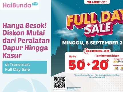 Hanya Besok! Diskon Mulai dari Peralatan Dapur Hingga Kasur di Transmart Full Day Sale