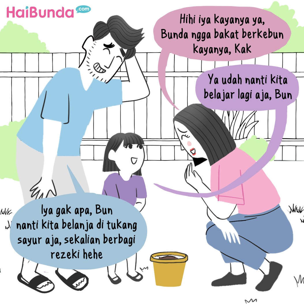 Bubun ingin berkebun di depan rumah, seperti cabai dan bumbu dapur agar gampang kalau mau masak. Namun, apakah tanamannya tumbuh dengan baik? Simak ceritanya.