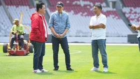 Jelang Duel Indonesia vs Bahrain, GBK Lakukan Perataan Tanah