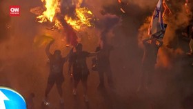 VIDEO: Massa Nyalakan Api Unggun, Demo di Tel Aviv Memanas