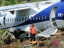 Kondisi Trigana Air Seusai Tergelincir di Bandara Kamanap Papua