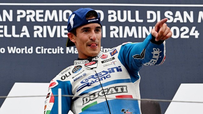 Direktur Gresini Racing Michele Masini optimistis Marc Marquez juara MotoGP 2024 usai meraih dua kemenangan beruntun.