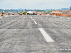 Runway Bandara IKN 2.200 M Rampung Malam Ini, Siap Didarati Pesawat Presiden
