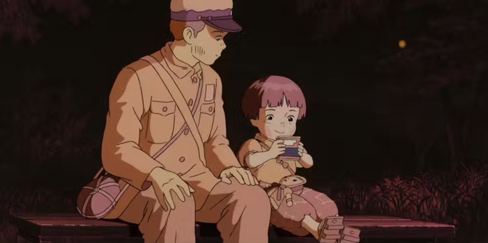 Cuplikan adegan di anime Grave of the Fireflies.